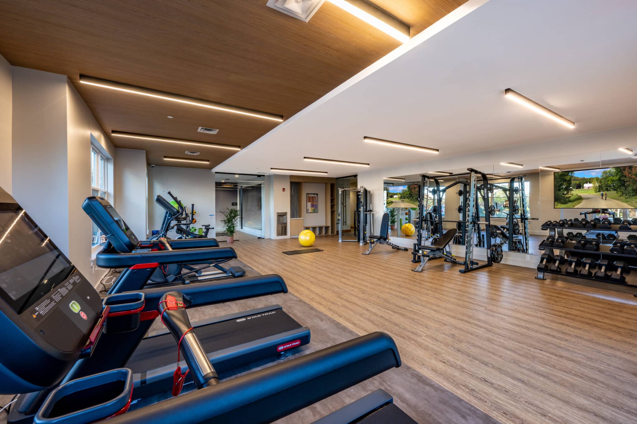 Fitness Center with cardio equipment